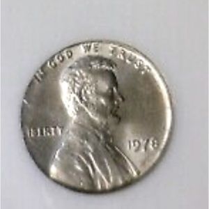 1978 steel colored penny. error from mint? Wrong metal or deep toning . Rare!